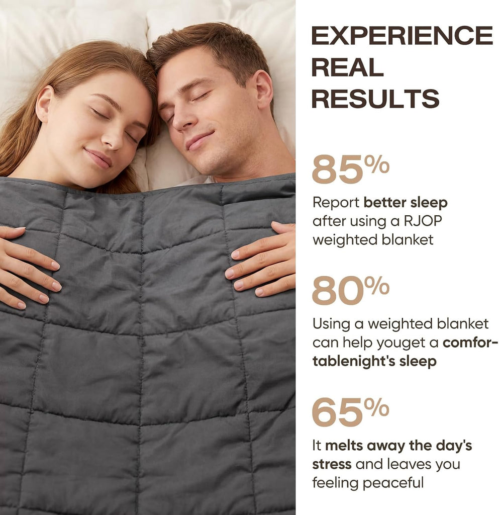 Cooling Weighted Blanket for Adults (5lbs, 41"x60") Heavy Blanket with Premium Glass, Queen Perfect for 190-210 lbs