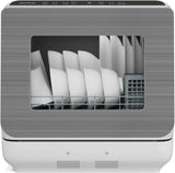 18" Compact Countertop Dishwasher with 6 Modes, Portable Dishwasher with Dual Water Supply, 12H Dela