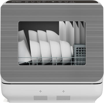 18" Portable Countertop Dishwasher with 152OZ Water Tank, 6 Preset Mode, Dishwasher Machine fits up 