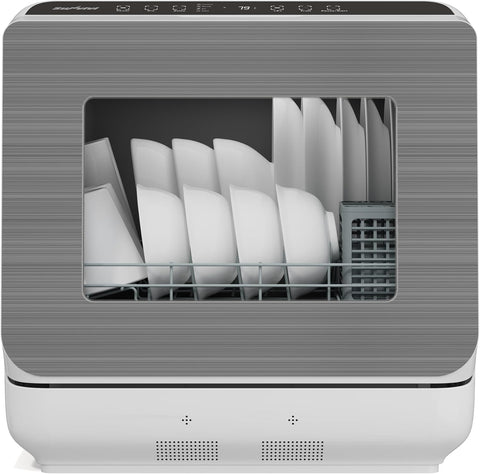 18" Portable Countertop Dishwasher with 152OZ Water Tank, 6 Preset Mode, Dishwasher Machine fits up 