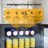 Black Mini fridge,116 Can Beverage Refrigerator Cooler,3.2 Cu.Ft Drink Fridge fo