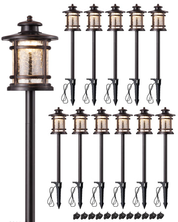 Low Voltage Pathway Lights Waterproof Landscape Path Lights 12Pack