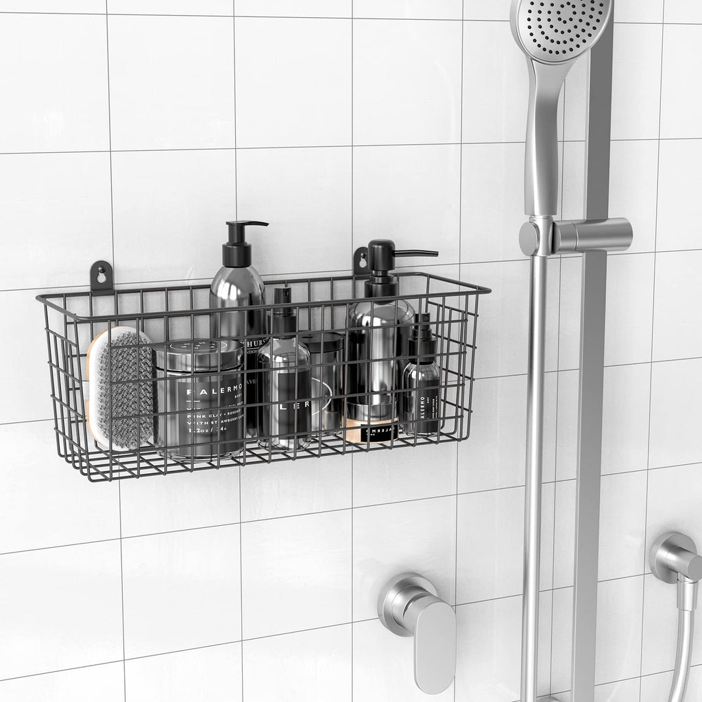 Extra Large] Wire Basket 2-Pack Hanging Wall Organizer Cabinet Storage Basket Wall Mounted Shelves Rustic Farmhouse