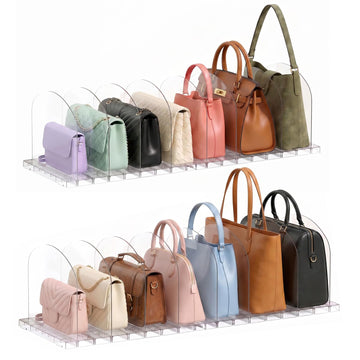 4 Pack Purse Organizer for Closet, Clear Round Shape