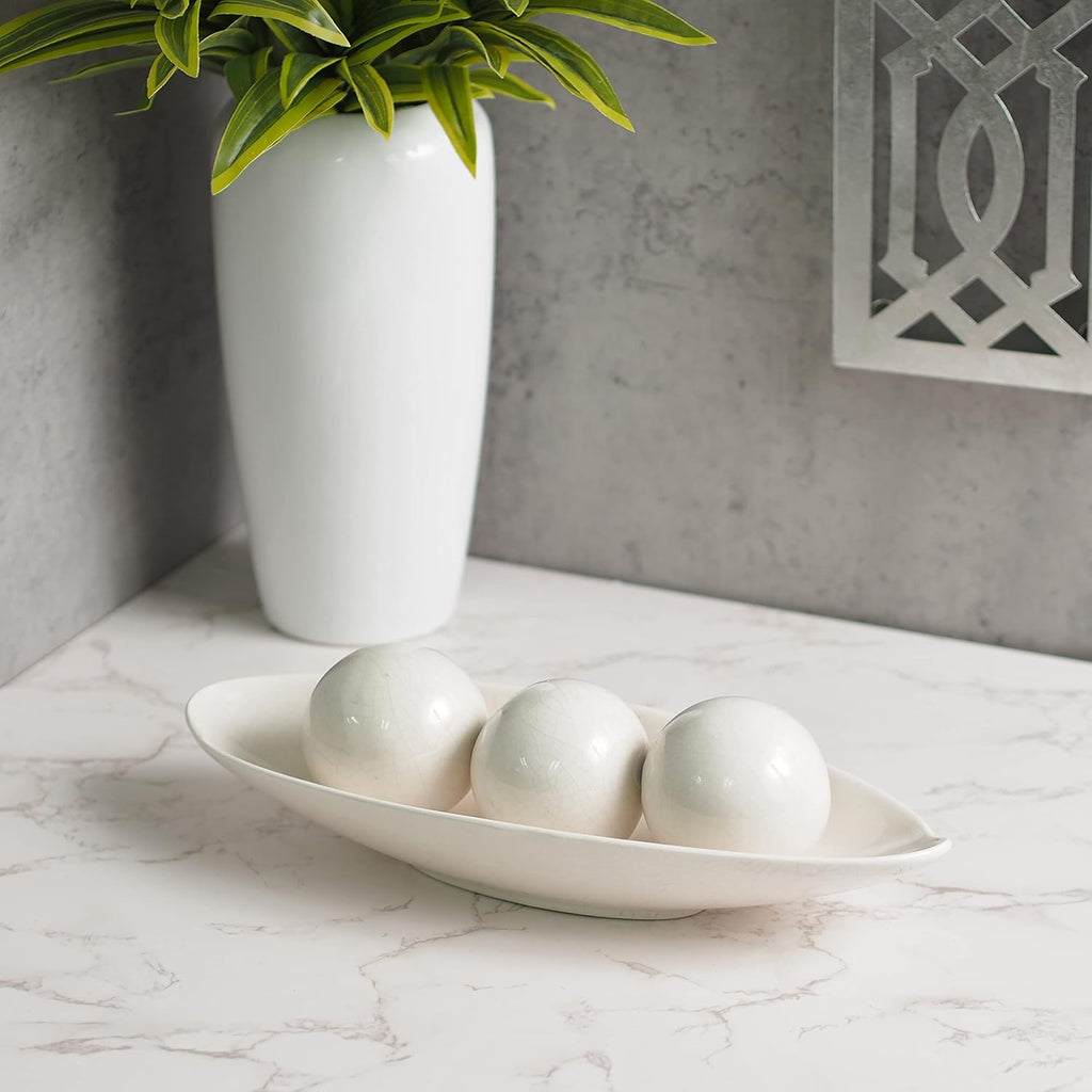 Decorative Bowl and Orb Set. Ideal GIFT for Weddings Special Occasions and for Decorative Centerpiece in Your Living