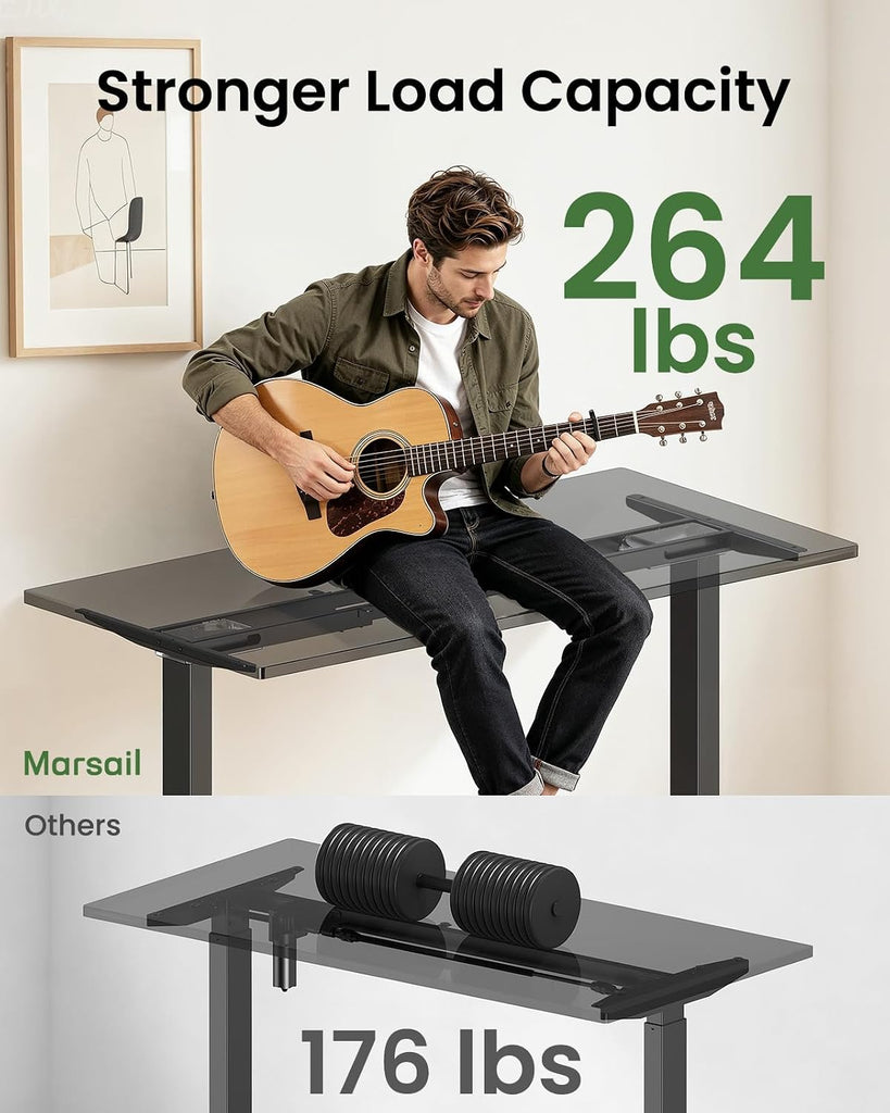 Dual Motor Standing Desk Frame for 44-90 inch Desktops, 264 lbs