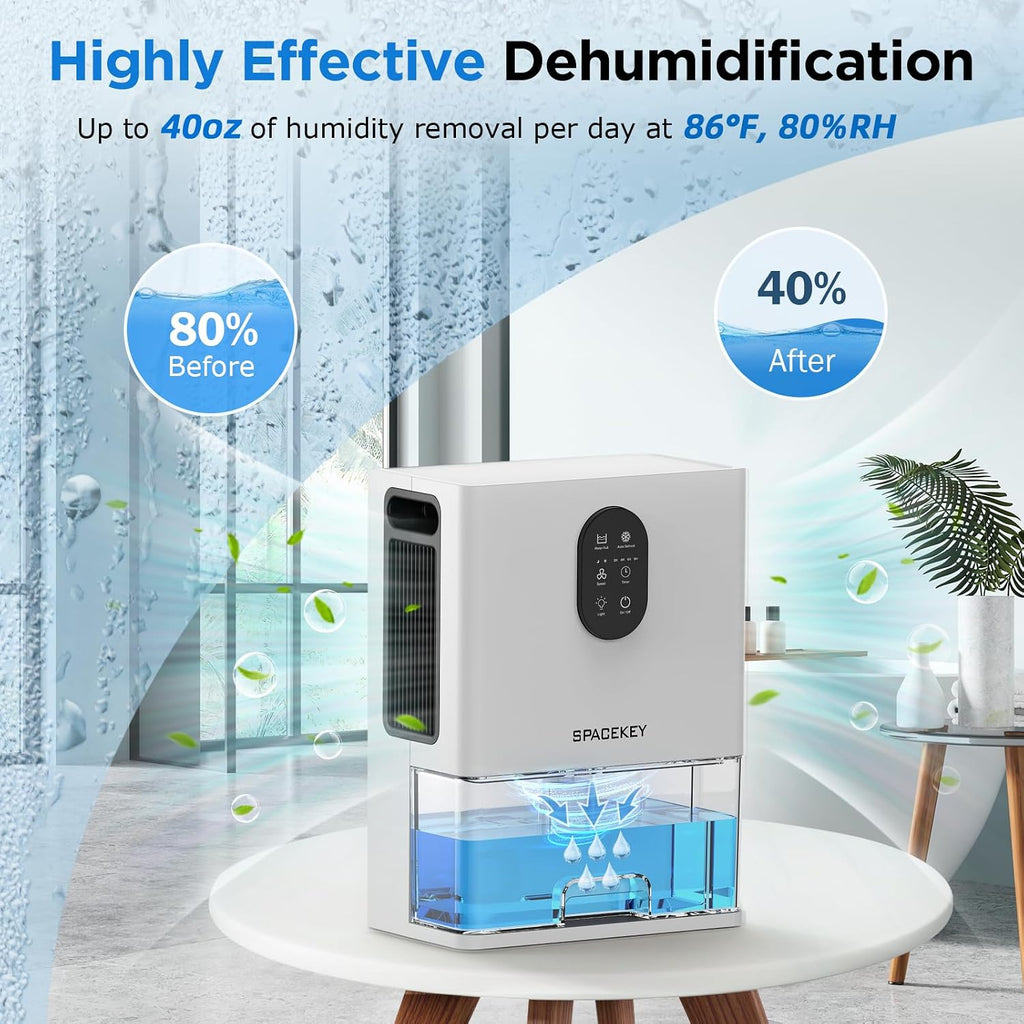 Dehumidifier, 106 OZ Water Tank Dehumidifiers for Home with Timer