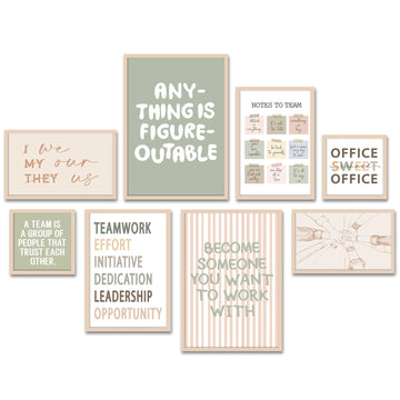 8 Set Office Wall Art Inspirational Wall Art