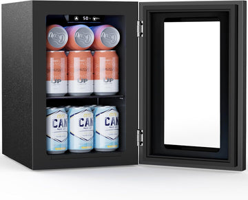 Commercial Beverage Refrigerator 24-Can Mini Fridge, Countertop Wine Cooler Smal