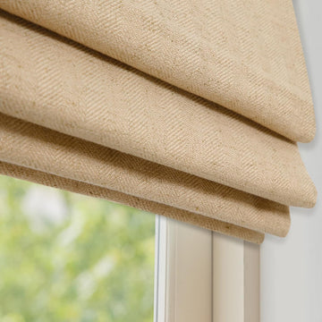 Cordless Linen Roman Shades for Windows, Washable Lined Fabric Roman Window Shades, Custom Blackout Light Filtering