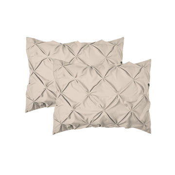 2-Pack Sham Set Pinch Pleat Design, 1500 Premium Hotel Quality Microfiber, Stylish Design-Easy Care, Wrinkle and