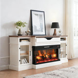 28 Inch 3-Sided Glass Electric Fireplace Insert, Electric Fireplace Heater with Remote Control