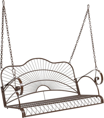 Heavy Duty Metal Porch Swing, 660 LBS Outdoor Swing Bench, Slimline | Heavy-Duty Steel Frame; Supports Up To 660 Lbs;