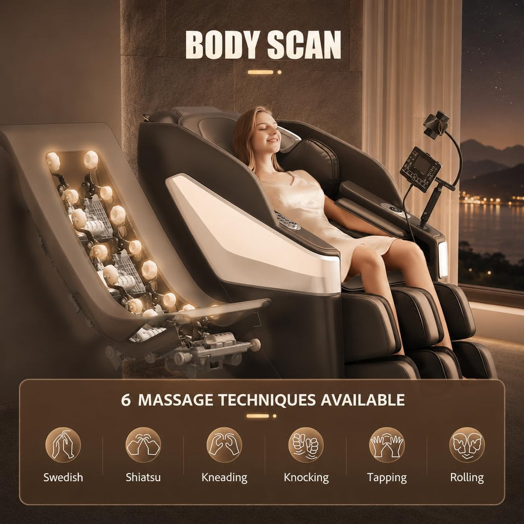 Full Body Massage Chair : Zero Gravity Massage Chairs with SL Track, 3D Robot Hands, Heat, Airbag Massage, Foot