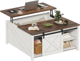 Lift Top Coffee Table with Storage, 31.5" Farmhouse Coffee Table