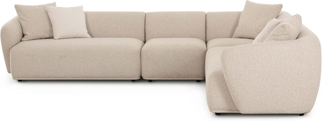 Sylvie Cream Boucle 4-Piece Sectional
