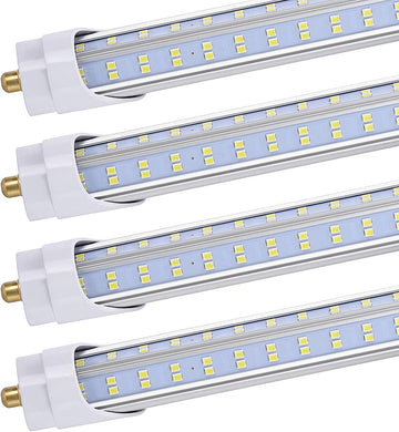 (Pack of 10 8 Foot LED Bulbs,150W 18800lm 6000K, Super Bright, T8 T10 T12 LED Tube Lights, FA8 Single Pin LED Lights