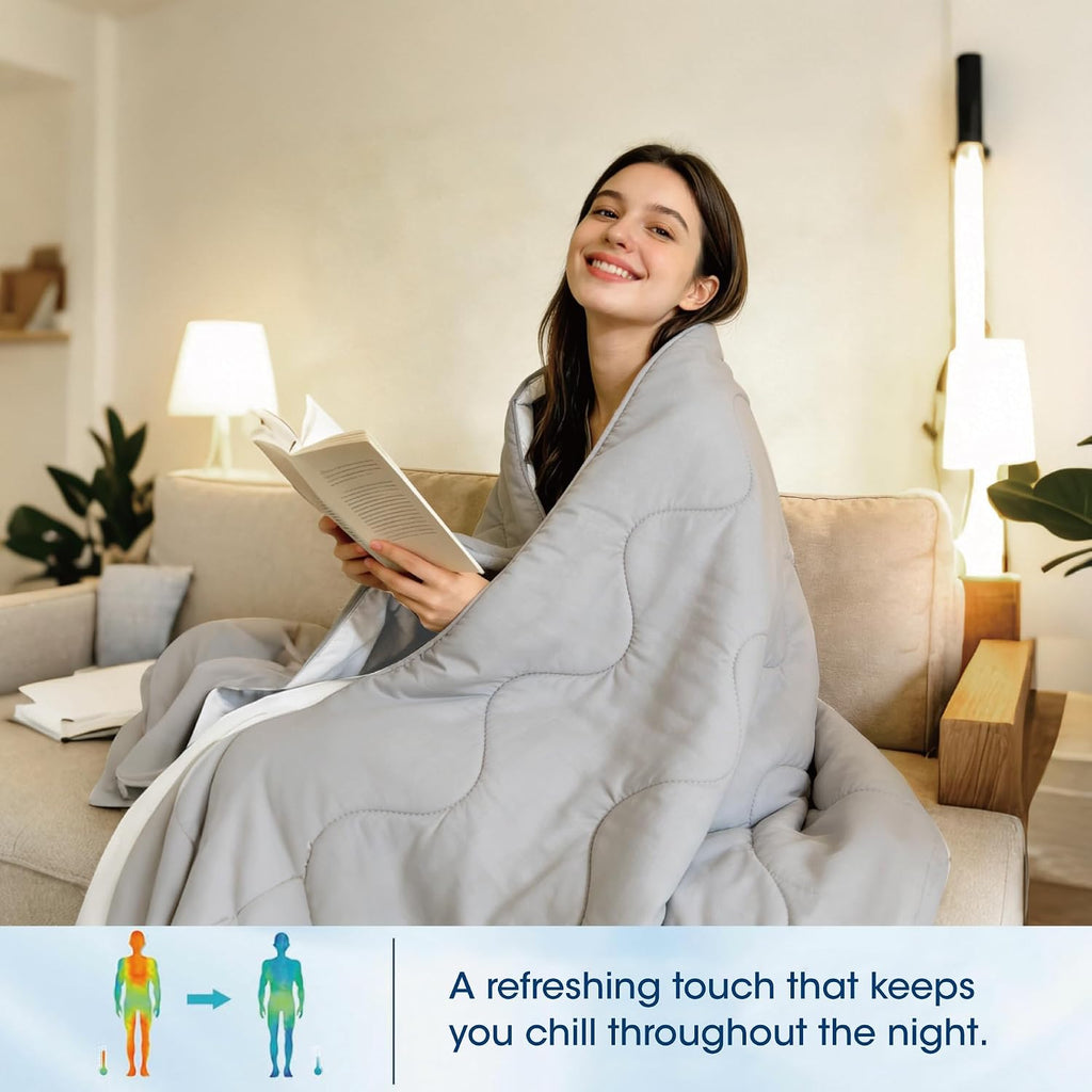Cooling Comforter Twin XL Size, Breathable Summer Blanket for Hot Sleeper