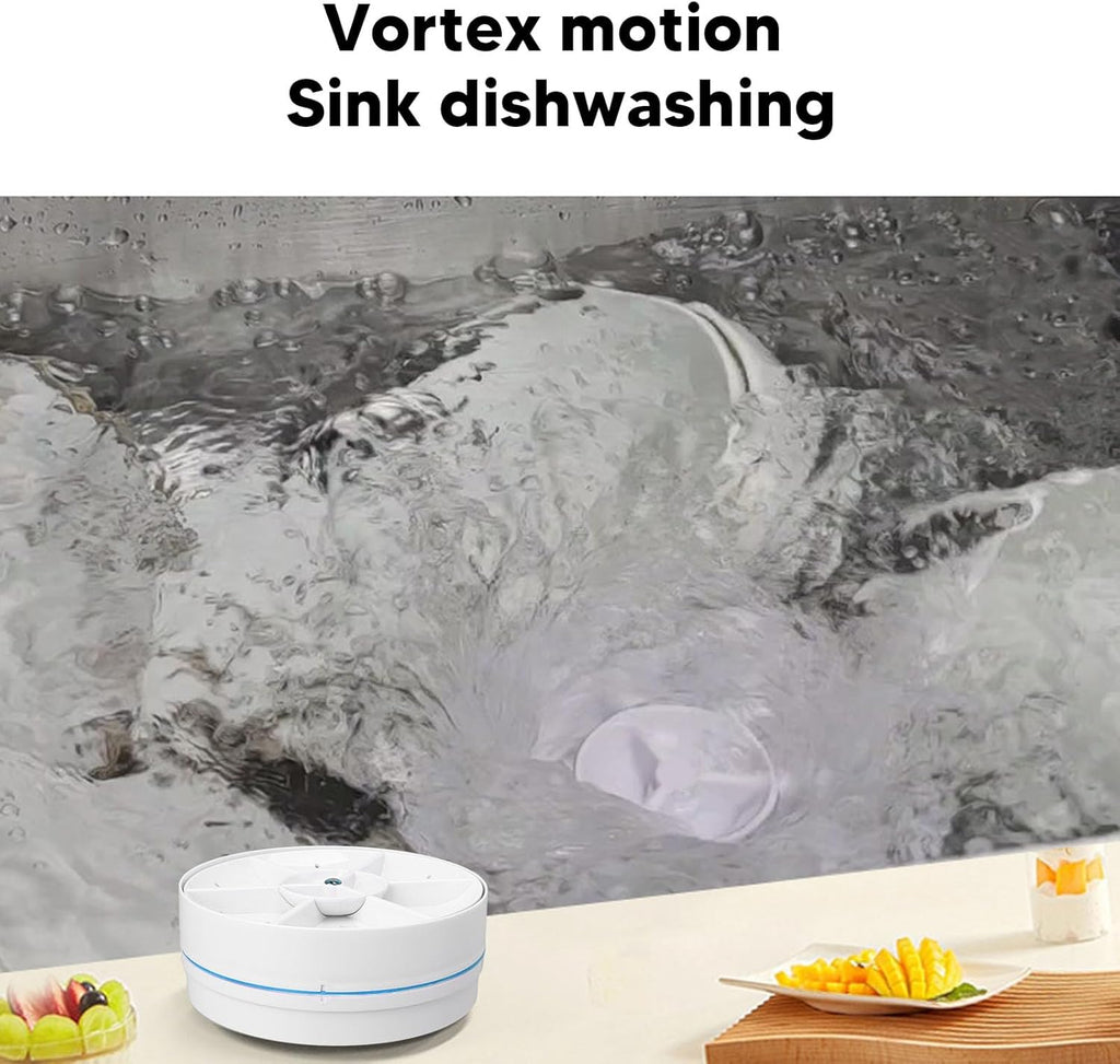 Portable Countertop Dishwasher Compact Dishwashers with Timed Off Sink Dishwasher Portable Cordless Dishwasher for Fruit Vegetable Washing Home Travel Use Apartments RV