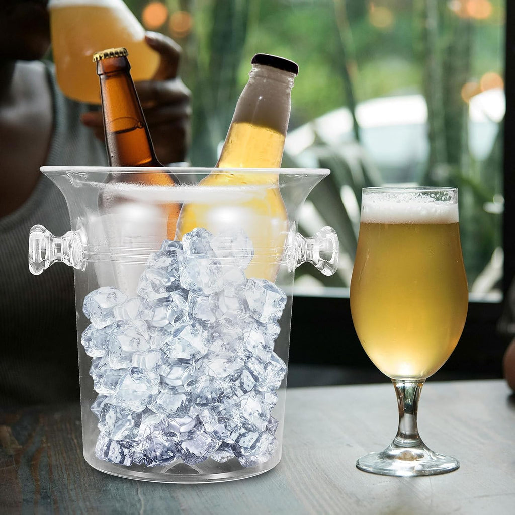 Acrylic Ice Bucket with Handle for Parties and Bars