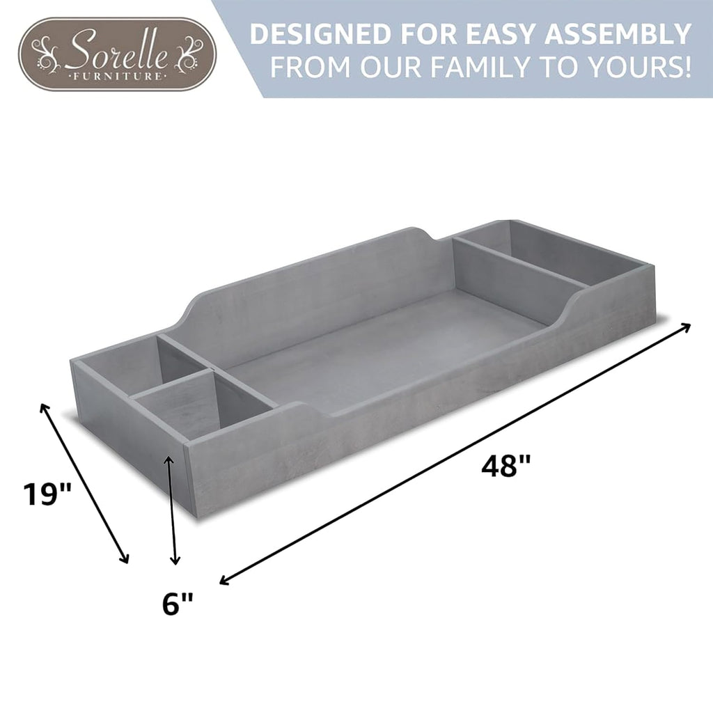 Changing Table Topper for Dresser, Dressing and Diaper Changing Solution for Baby Dresser, Nursery Furniture-Stone