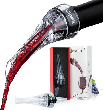 Wine Aerator and Pourer - Premium Air Decanter Spout to Enhance Wine Flavor & Aroma, No-Drip Wine Pourer Spout