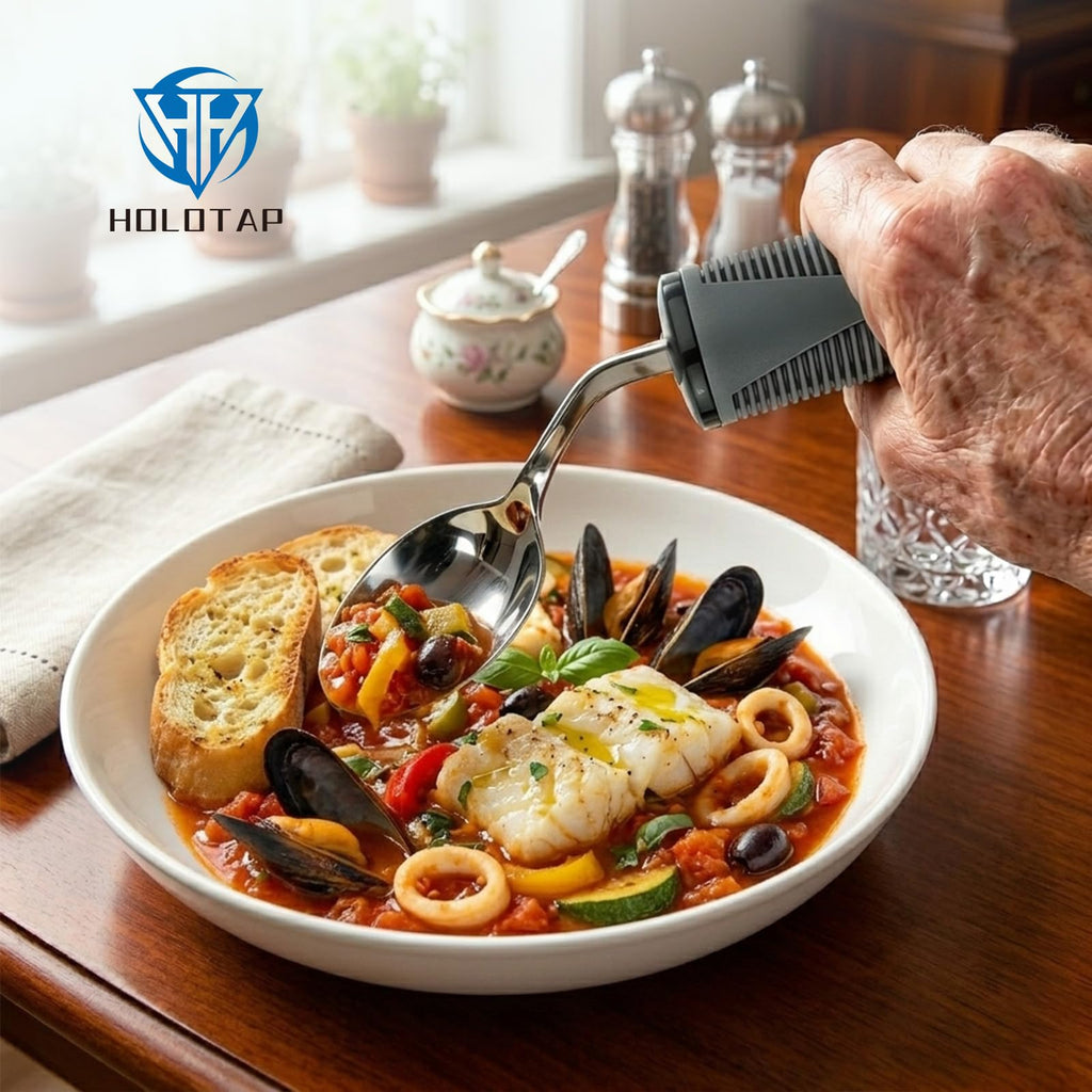 Adaptive Utensils 270° Adjustable for Hand Tremors, Elderly 4PCS