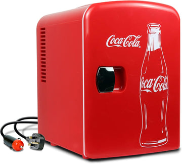 Mini Fridge for Bedroom Cosmatic Office 4L Small Refrigerator 6 Can Mini Dorm Fridge Portable Cooler 12V DC 110V AC