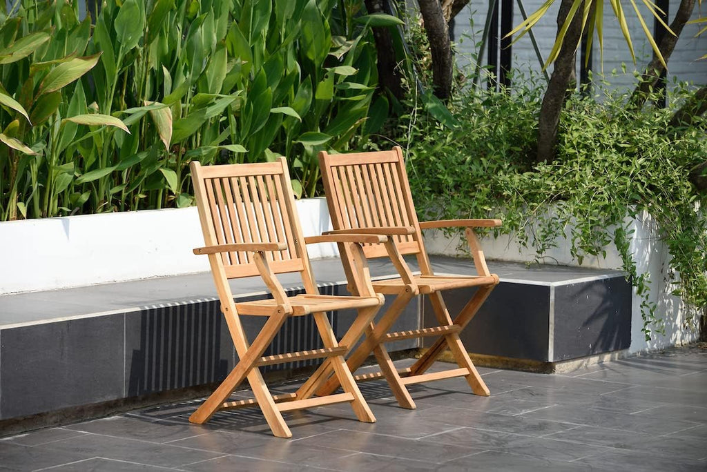 Greenville 9 Piece Teak Double Extendable Oval Dining Set