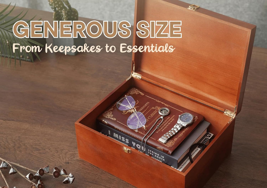 Hummingbird Gifts for Women, Large Keepsake Boxes with Lid, Wooden Storage Boxes, Decorative Organizer with Lid