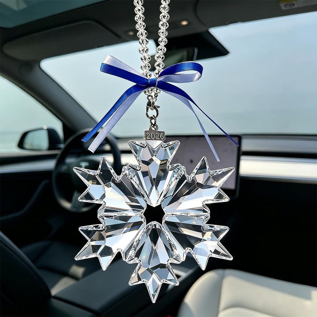 Crystal Snowflake Christmas Ornaments 2026, Beautiful Glass Star Ornaments