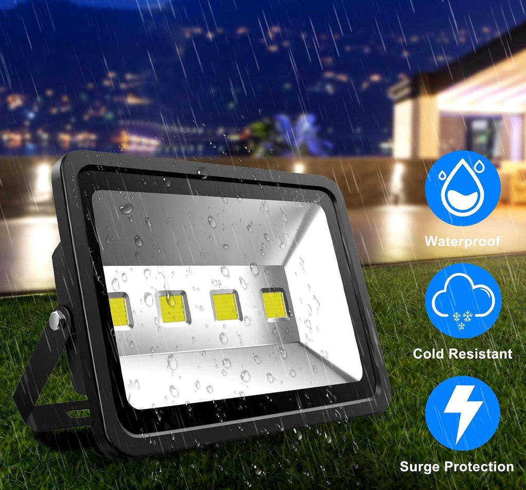 200W LED Flood Lights Outdoor, 20000LM Super Bright Security Floodlight, 100-277V, IP66 Waterproof, Commercial