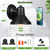 Outdoor Lanterns, 2-Pack Exterior Light Fixtures, Waterproof Anti-Rust Black Wall Mount Lights