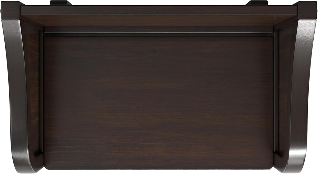 Connaught 51" Wide Solid Wood Trunk Bench in Black | Traditional entryway bench with lift-up lid and hidden storage