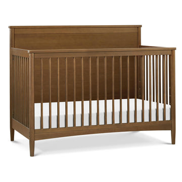Frem 4-in-1 Convertible Crib in Walnut, GREENGUARD Gold Certified | Converts to Toddler Bed & Daybed & Full-Size Bed