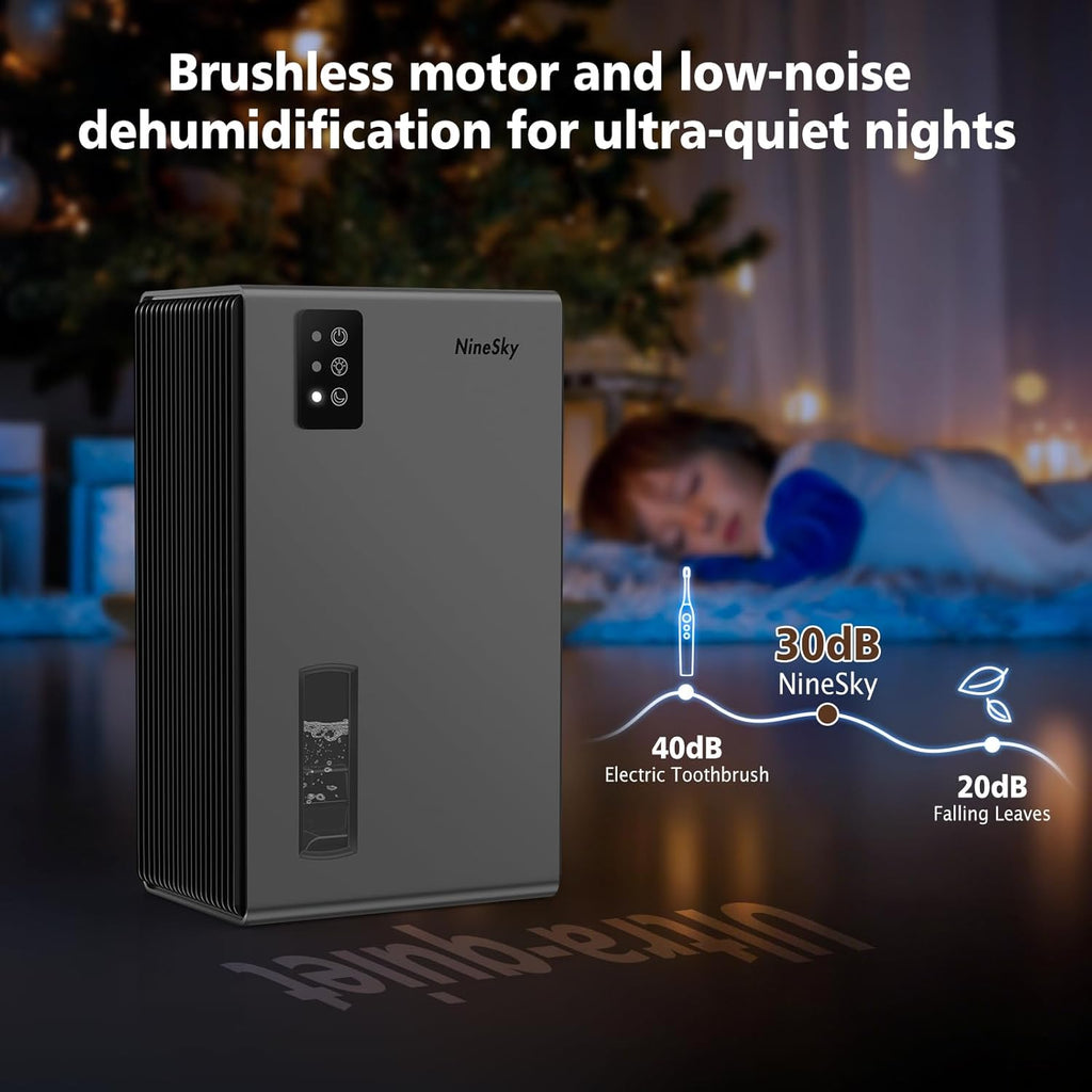 Dehumidifier, 1000 sq.ft Dehumidifiers for Home with 95oz Large Water Tank,Quiet Dehumidifier with 7