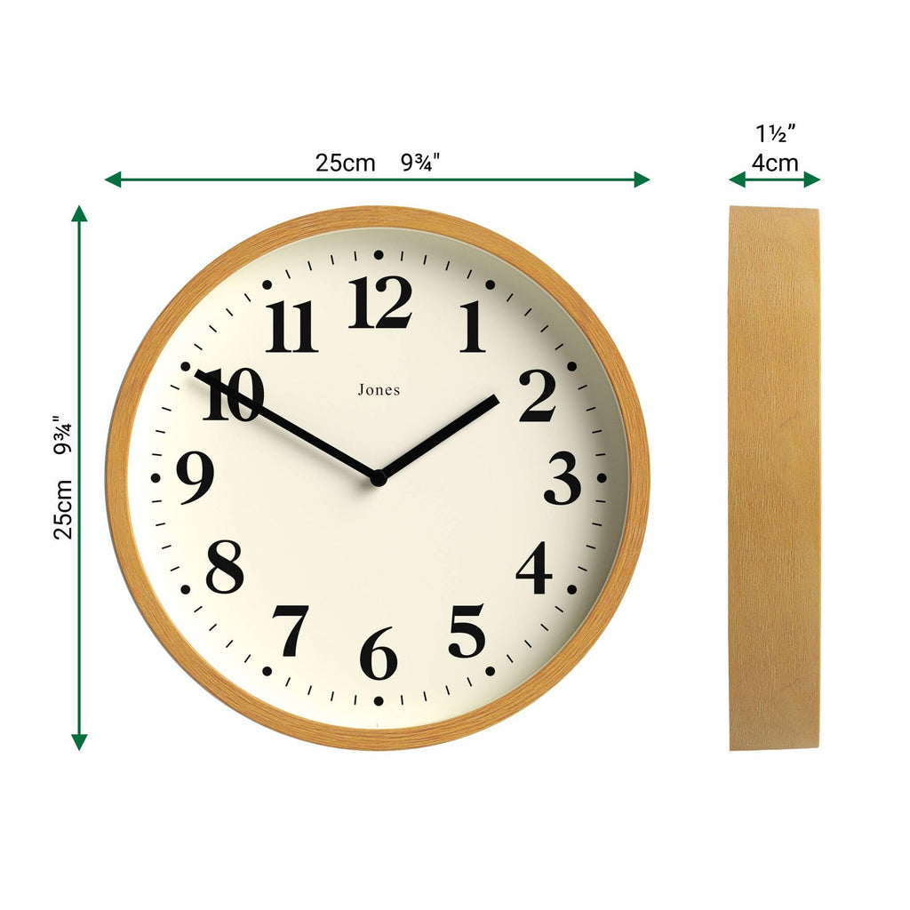 Lodge wall Clock | Small Modern Clock 10" | Medium Faux Wood