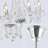 Contemporary Elegant 8 Lights Candle Crystal Chandeliers, Dining Room Light Fixture, LED Chandeliers Pendant Celing Lamp for Living Room, Bedroom, Gazebo 31.5 Inch X 47.2 Inch A110-B09CQ2H59D