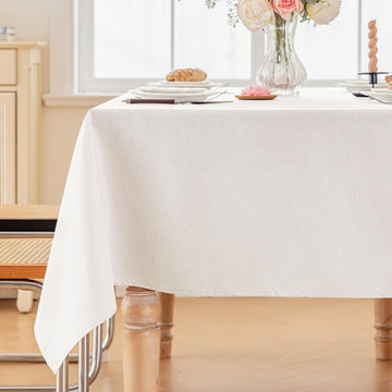 Textured Table Cloth for Rectangle Tables 60×90 Inch Waterproof Linen Tablecloth Spill Proof and Wri