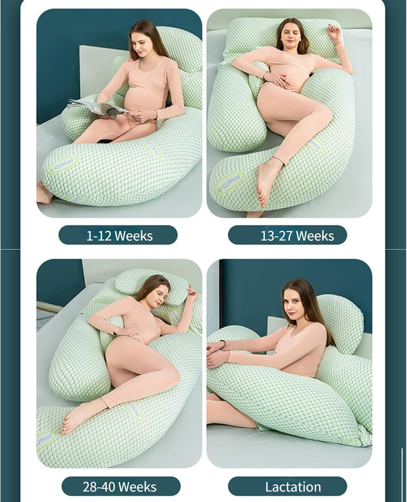 Pregnancy Pillows for Sleeping, U Shaped Full Body Pillow for Pregnancy Women,Removable Maternity and Nursing Pillow