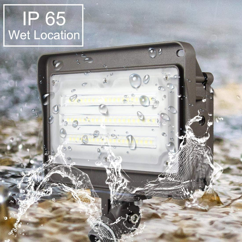 LED Flood Light Outdoor 50W, 6500LM (200W HPS/MH Equiv.) 5000K Daylight, Waterproof Knuckle Mount LED Outdoor Flood