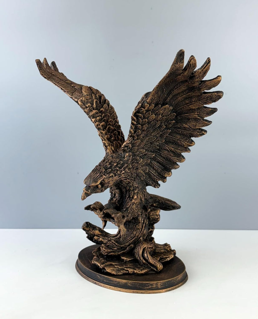Eagle Statue, 11.8" / 30cm, Eagle Figurine, Statue Decor, Sculpture Art (Bronze)