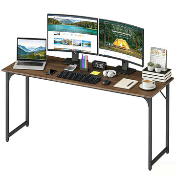 Computer Desk, Home Office Desk, Modern Simple Style Study Writing (Brown, 63 Inch)