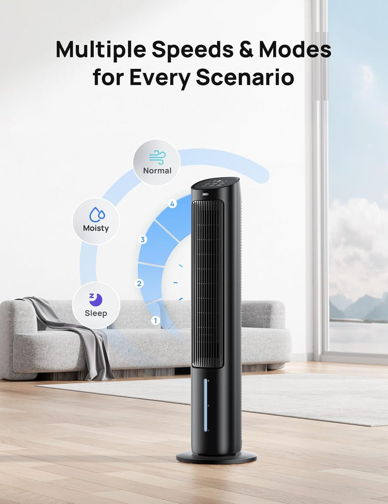 Portable Air Conditioners Fan, 40” Standing Fans that Blow Cold Air, Portable AC