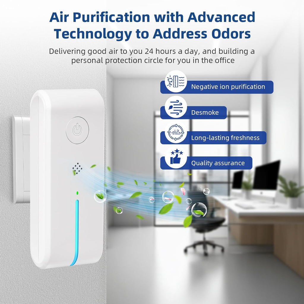 Plug In Air Ionizers - Air Ionizer for Home,Air Purifier Plug In with Night Light Negative Filterles