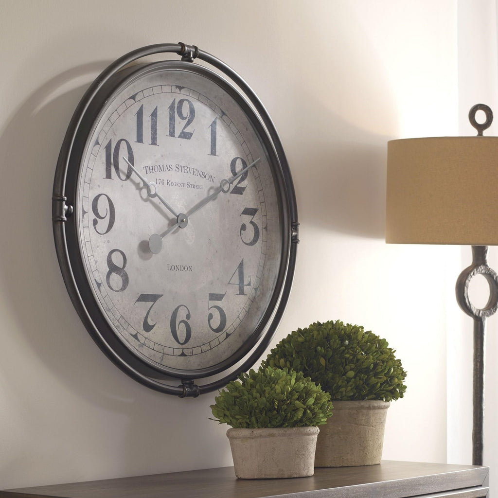 Nakul 29.5 Inch Industrial Wall Clock 06449