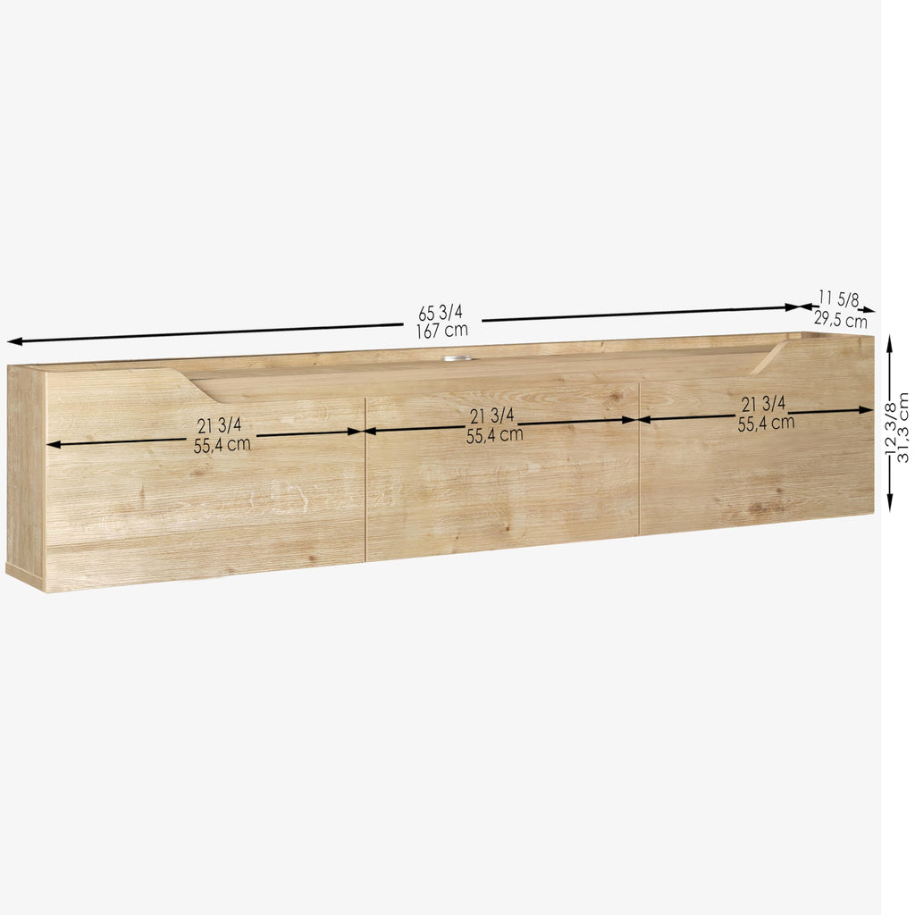Mobili Floating TV Stand for 75 Inch TVs, Modern Entertainment Center with Cable Management, Elegant TV Stands