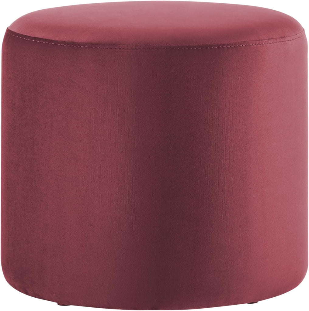 19" Wentworth Ottoman Round Soft Velvet Bench, Stationary Ottomans, Backless Chair, Footrest , Footstool Office