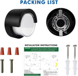 1 Pack Outdoor Wall Sconces, 6 Inch Modern Round LED Exterior Light Fixtures