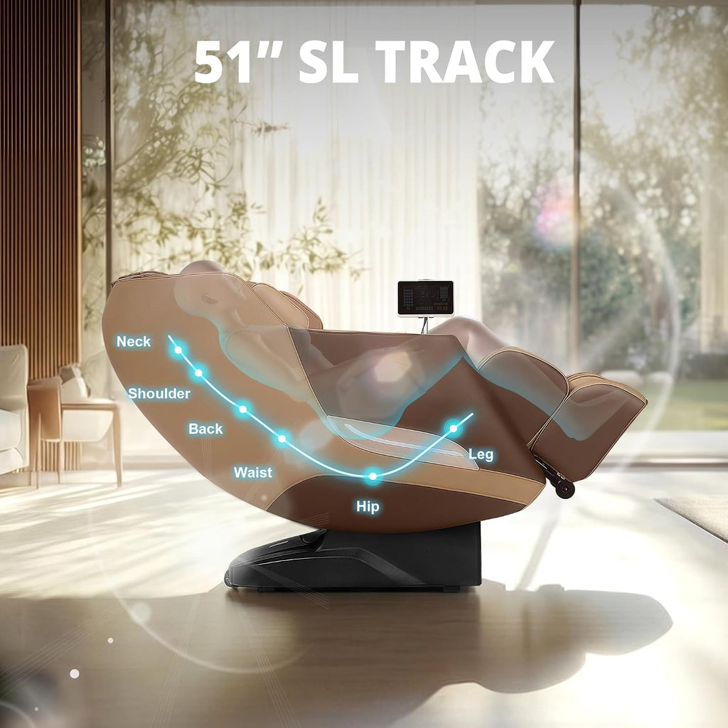 Massage Chair, 3D Massage Chair Full Body, Zero Gravity Shiatsu Recliner W/Heating, SL Track, Wireless Charger